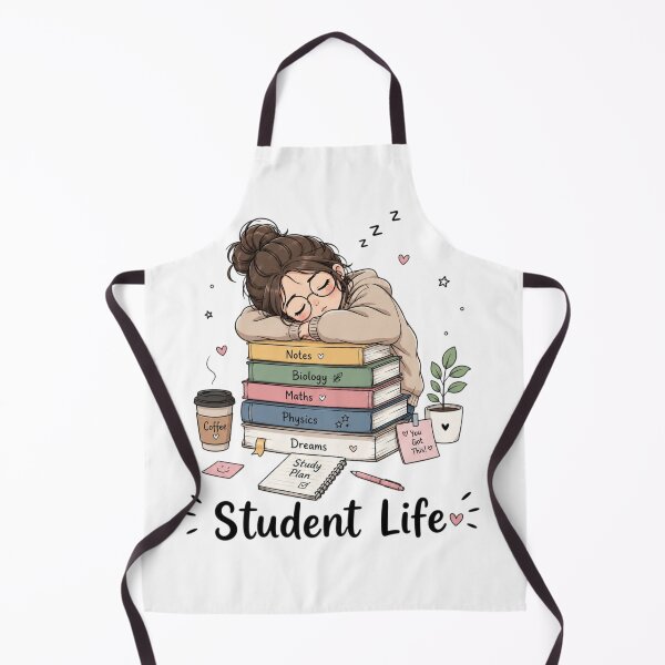 Item preview, Student Life Sleeping on Books Cute Study Aesthetic | Cozy Student Cartoon | College & School Sticker Gift designed and sold by Sanika arts .