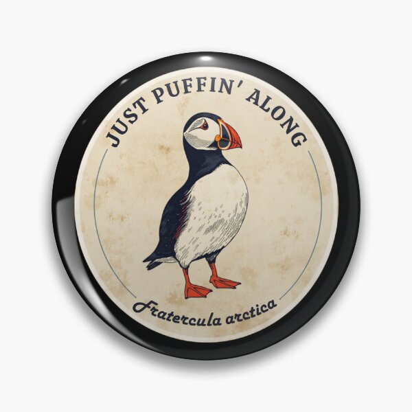 Item preview, Funny Puffin Gift Shirt Just Puffin Along Atlantic Puffin Vintage Naturalist Art Birdwatcher Seabird Sticker Gift designed and sold by Fanverse Merchandise.