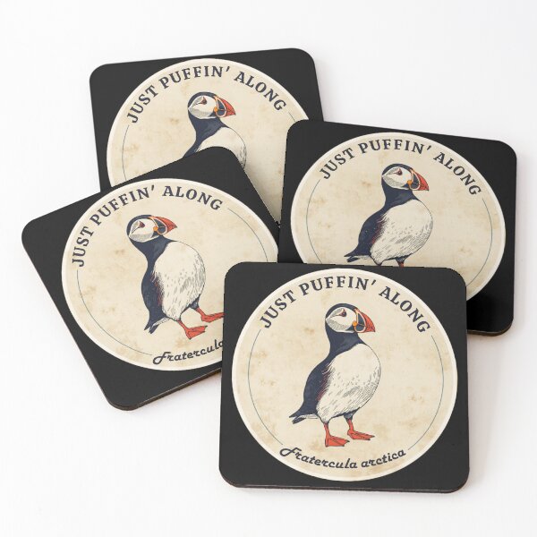 Item preview, Funny Puffin Gift Shirt Just Puffin Along Atlantic Puffin Vintage Naturalist Art Birdwatcher Seabird Sticker Gift designed and sold by Fanverse Merchandise.