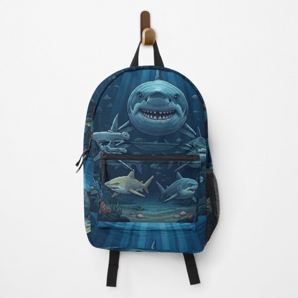 Item preview, Pixel Art Shark Adventure: Shark Collection and Underwater Scene designed and sold by Purpleclomb.