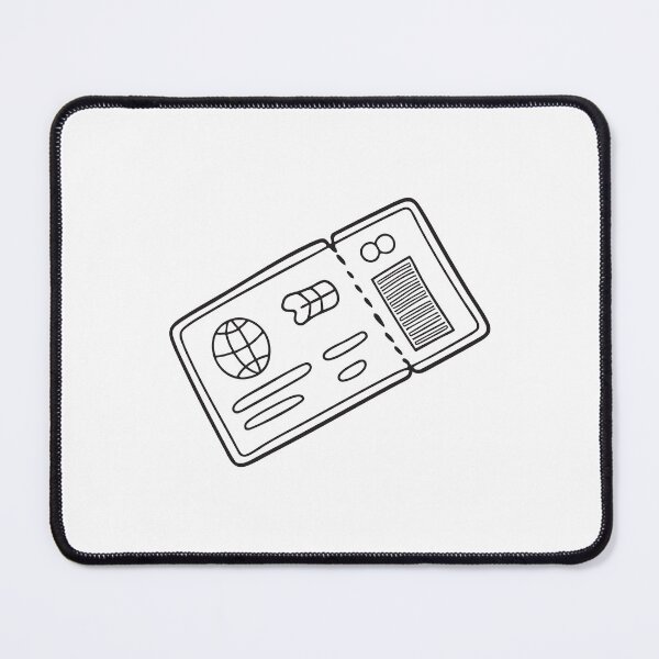 Item preview, A boarding ticket with a tiny stamp in the corner designed and sold by rasagamastore.