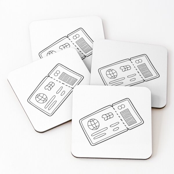 Item preview, A boarding ticket with a tiny stamp in the corner designed and sold by rasagamastore.