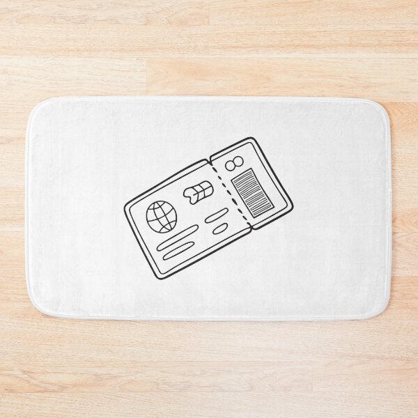 Item preview, A boarding ticket with a tiny stamp in the corner designed and sold by rasagamastore.