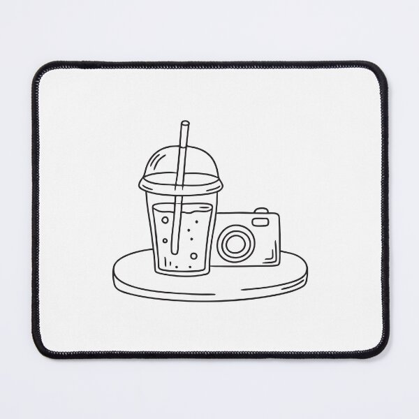 Item preview, A camera placed on a table next to a chilled drink designed and sold by rasagamastore.