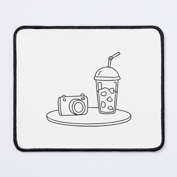 Item preview, A digital camera sitting near a cold beverage on the table designed and sold by rasagamastore.