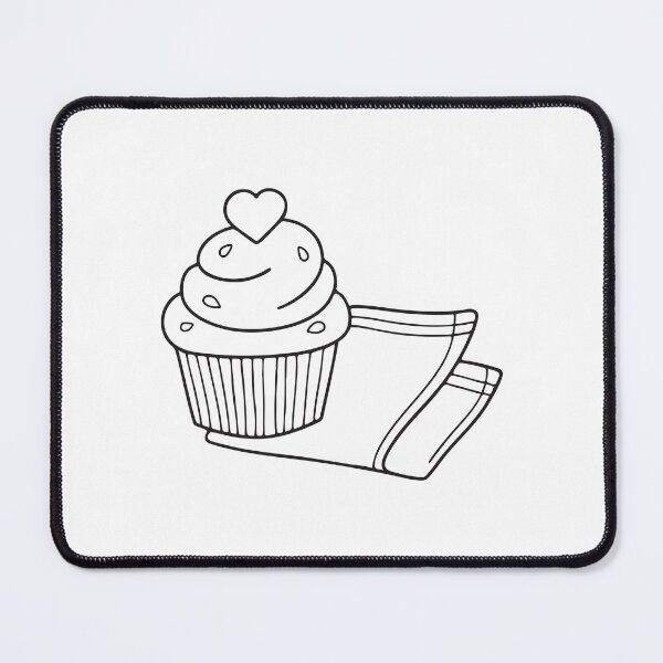 Item preview, A cupcake topped with a heart set next to a napkin designed and sold by rasagamastore.