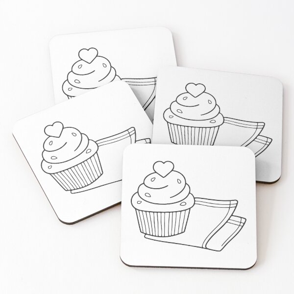 Item preview, A cupcake topped with a heart set next to a napkin designed and sold by rasagamastore.