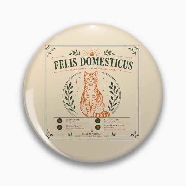 Item preview, Funny Orange Cat Gift Vintage Specimen Card Orange Cat Lover Shirt Felis Domesticus Tabby Cat Humor Cat Mom Gift designed and sold by Fanverse Merchandise.