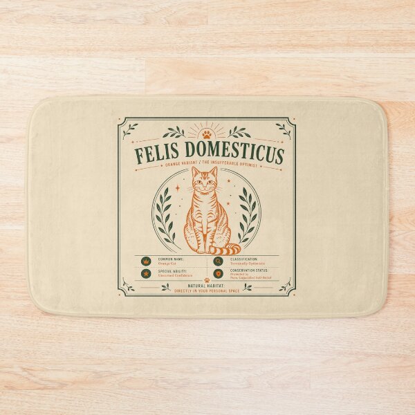 Item preview, Funny Orange Cat Gift Vintage Specimen Card Orange Cat Lover Shirt Felis Domesticus Tabby Cat Humor Cat Mom Gift designed and sold by Fanverse Merchandise.