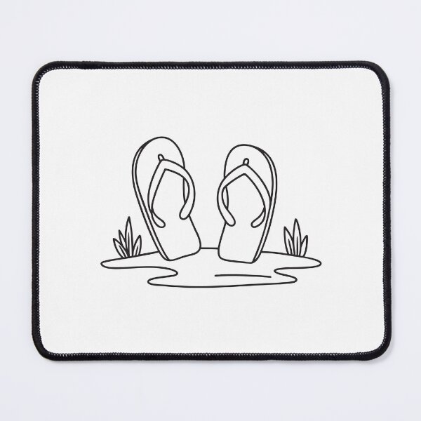 Item preview, A single flip flop lying on a sandy walkway designed and sold by rasagamastore.
