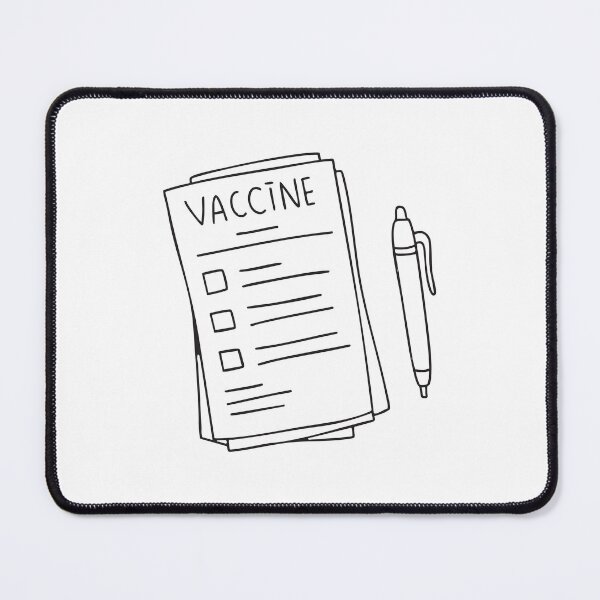 Item preview, A vaccine record sheet placed beside a pen designed and sold by rasagamastore.