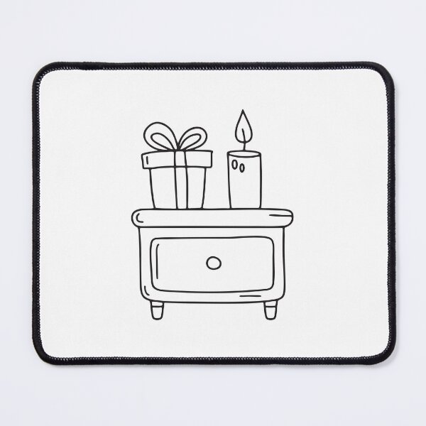 Item preview, A candle glowing beside a wrapped gift box designed and sold by rasagamastore.