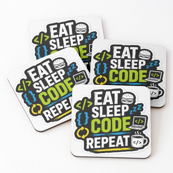Item preview, Eat Sleep Code Repeat designed and sold by Kushwaha18.
