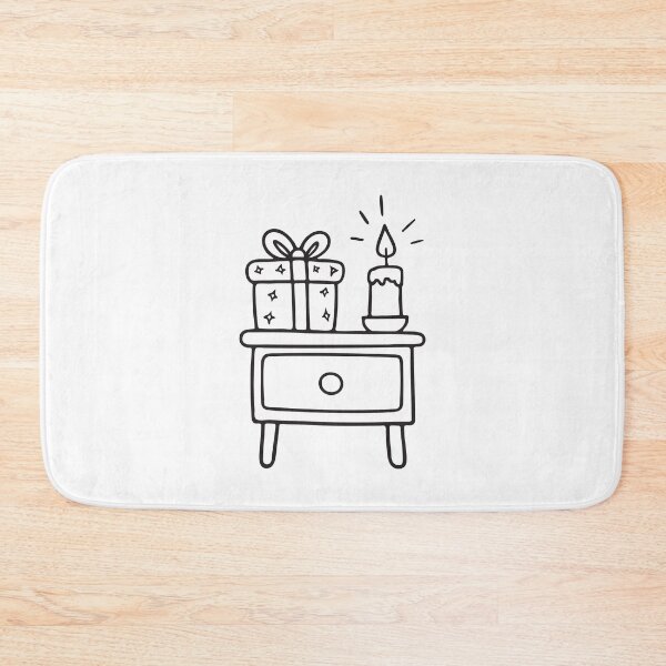 Item preview, A nightstand holding a gift box and small candle designed and sold by rasagamastore.
