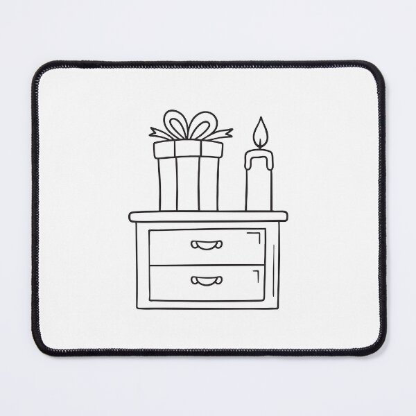 Item preview, A present placed near a lit candle on the bedside table designed and sold by rasagamastore.