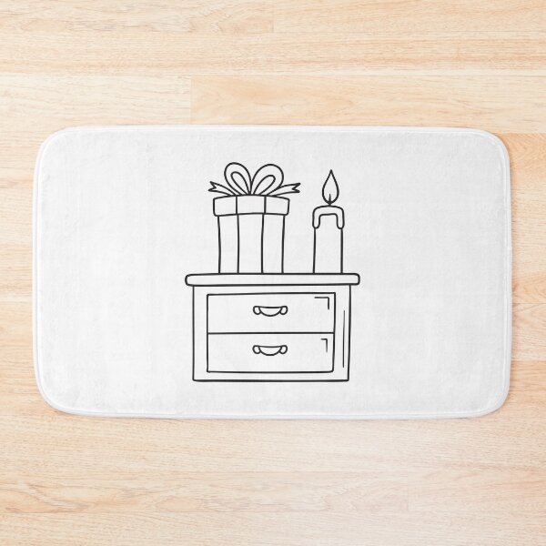 Item preview, A present placed near a lit candle on the bedside table designed and sold by rasagamastore.