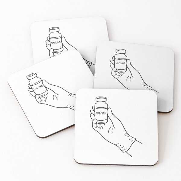 Item preview, A single vaccine vial grasped in a gloved hand designed and sold by rasagamastore.
