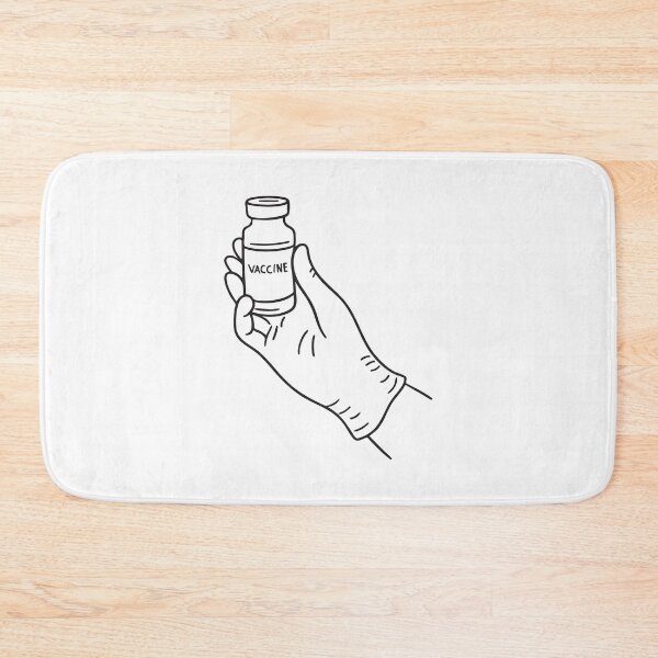 Item preview, A single vaccine vial grasped in a gloved hand designed and sold by rasagamastore.