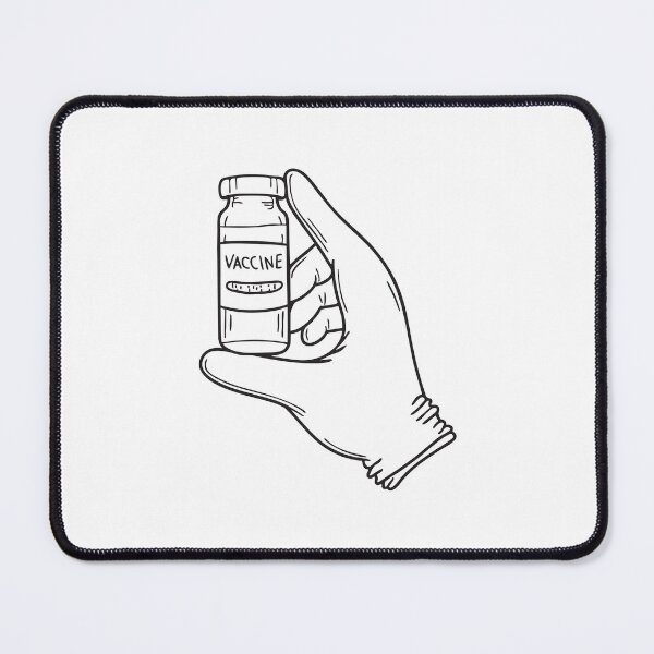 Item preview, A hand wearing a glove holding a small vaccine bottle designed and sold by rasagamastore.