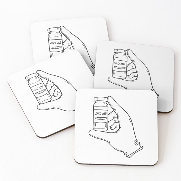 Item preview, A hand wearing a glove holding a small vaccine bottle designed and sold by rasagamastore.