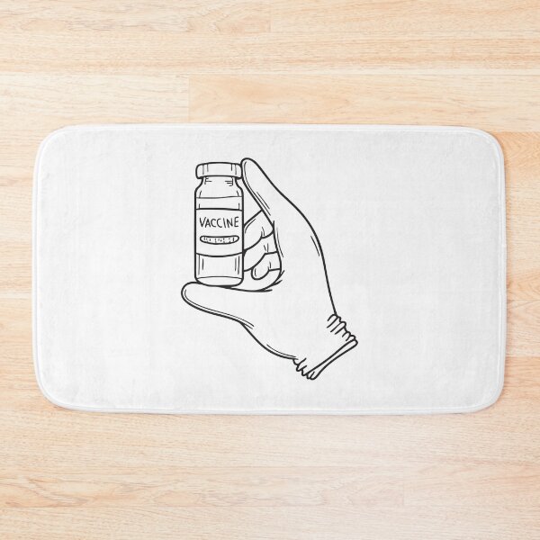 Item preview, A hand wearing a glove holding a small vaccine bottle designed and sold by rasagamastore.