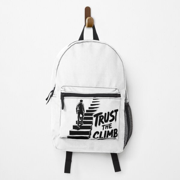 Item preview, Trust the Climb – Invisible Staircase Minimalist Motivational Quote | Black & White Design designed and sold by Lovestickerco.