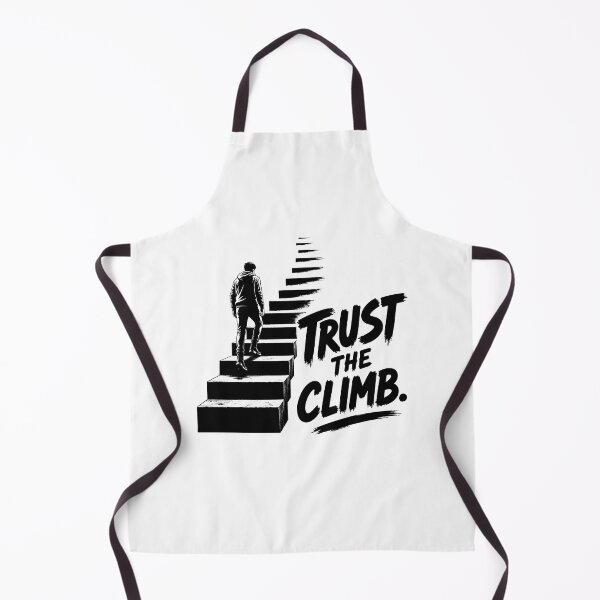 Item preview, Trust the Climb – Invisible Staircase Minimalist Motivational Quote | Black & White Design designed and sold by Lovestickerco.