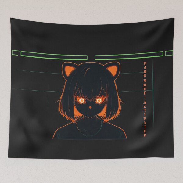 Item preview, Glow Eyes Anime Neko Fighter Hoodies designed and sold by BLUESKY11a.