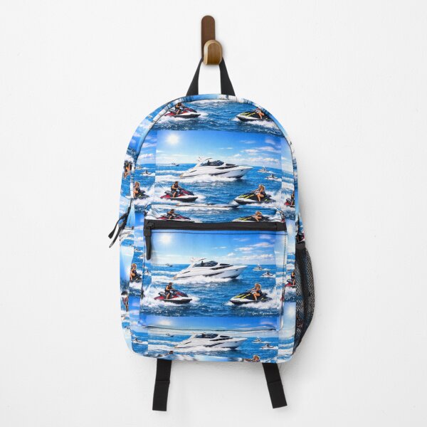 Item preview, Luxury Yacht Adventure – Sunny Ocean Escape with Jet Skis designed and sold by The Art Queen Of Michigan .