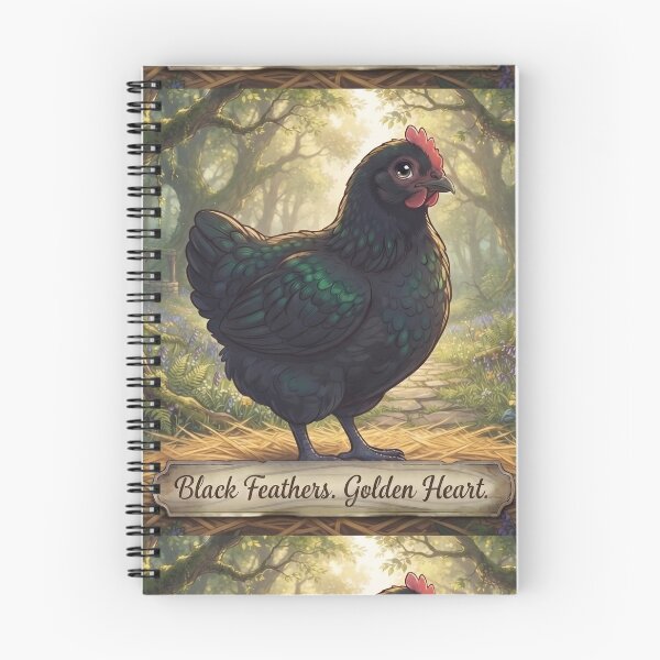 Item preview, Black feathers, golden heart, Black Australorp chicken designed and sold by pbchan.