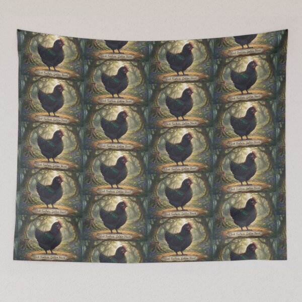 Item preview, Black feathers, golden heart, Black Australorp chicken designed and sold by pbchan.