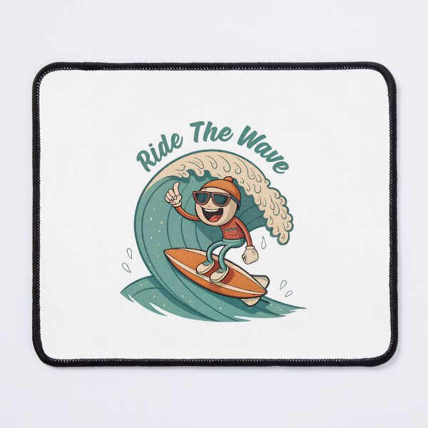 Item preview, Cartoon Surfer Dude Shredding a Wave With a Smile and a Thumbs Up designed and sold by Ag49D.