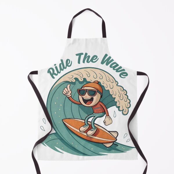 Item preview, Cartoon Surfer Dude Shredding a Wave With a Smile and a Thumbs Up designed and sold by Ag49D.