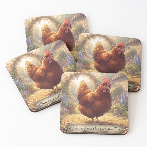Item preview, Confidence comes one peck at a time, Rhode Island Red Chicken designed and sold by pbchan.