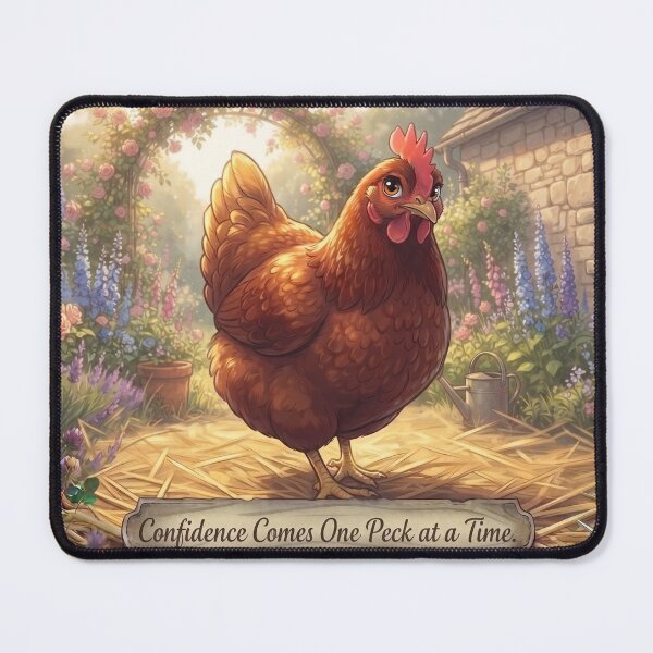 Item preview, Confidence comes one peck at a time, Rhode Island Red Chicken designed and sold by pbchan.