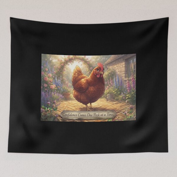 Item preview, Confidence comes one peck at a time, Rhode Island Red Chicken designed and sold by pbchan.