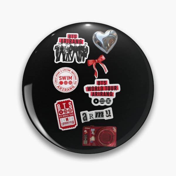Item preview, ARIRANG BTS DESIGN 31 Sticker Set | Swim Era ARMY Fan Art Collection designed and sold by Palette & Hue.