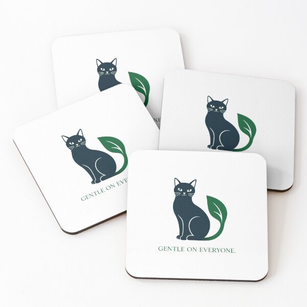Item preview, Eco Vegan Cat Shirt, Gentle On Everyone T-Shirt, Plant Based Cat Lover Tee, Minimalist Black Cat Graphic, Vegan Lifestyle Apparel, Nature Lover Gift, Eco Friendly Shirt designed and sold by KAYJAY DESIGNS.