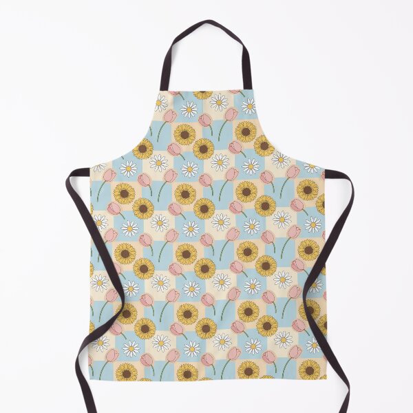 Item preview, Pastel Tulips, Daisies & Sunflowers – Retro Checkerboard Floral Seamless Pattern designed and sold by The Digital Compass.