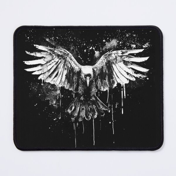 Item preview, Raven with Spread Wings Gothic Ink Splatter Art designed and sold by inkoutninja.