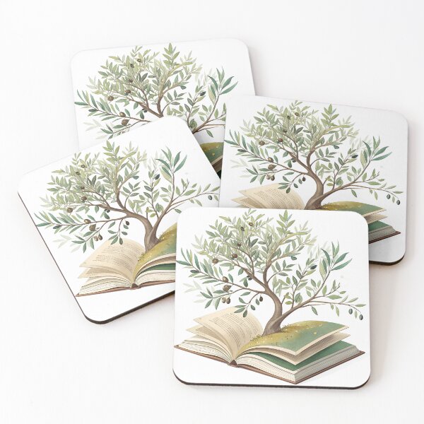 Item preview, Enchanting olive tree sprouting from a storybook, representing knowledge, growth, and the magic of learning for educational resources and creative projects designed and sold by Ag49D.