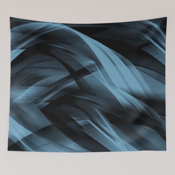 Item preview, Dark Blue Waves Cyber Futuristic Abstract Lines Pattern designed and sold by LYAN-STORE.