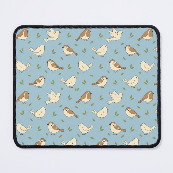 Item preview, Minimalist Birds & Leaves – Soft Pastel Seamless Pattern designed and sold by The Digital Compass.