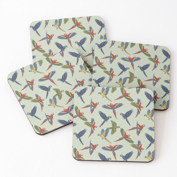 Item preview, Tropical Parrots in Flight – Vibrant Exotic Bird Seamless Pattern designed and sold by The Digital Compass.