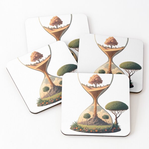 Item preview, Nature's future within hourglass, time passing slowly designed and sold by Ag49D.