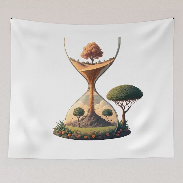 Item preview, Nature's future within hourglass, time passing slowly designed and sold by Ag49D.