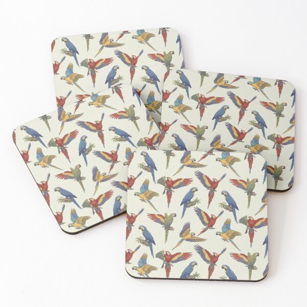 Item preview, Tropical Macaws in Flight – Vibrant Rainforest Parrot Seamless Pattern designed and sold by The Digital Compass.