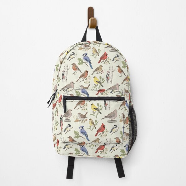 Item preview, North American Songbirds & Blossoms – Decorative Backyard Wildlife Seamless Pattern designed and sold by The Digital Compass.