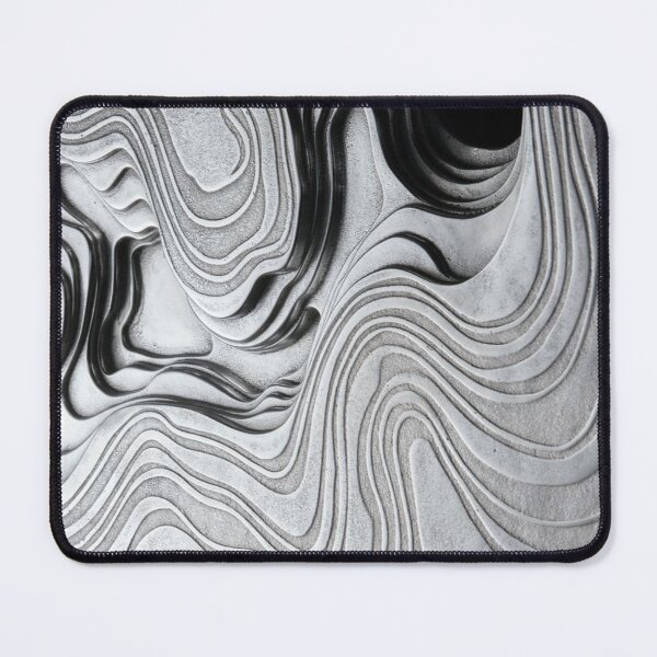 Item preview, 3D Topographic Contour Map Abstract Silver Stone Relief Pattern designed and sold by LYAN-STORE.