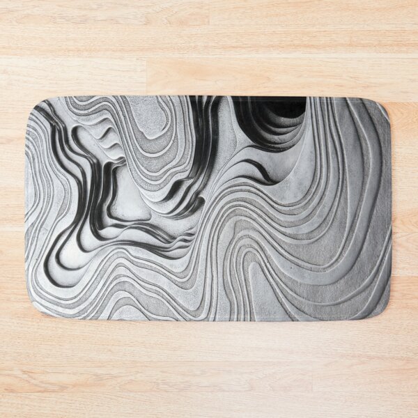 Item preview, 3D Topographic Contour Map Abstract Silver Stone Relief Pattern designed and sold by LYAN-STORE.